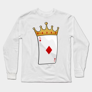 Diamond Ace with King Crown Long Sleeve T-Shirt